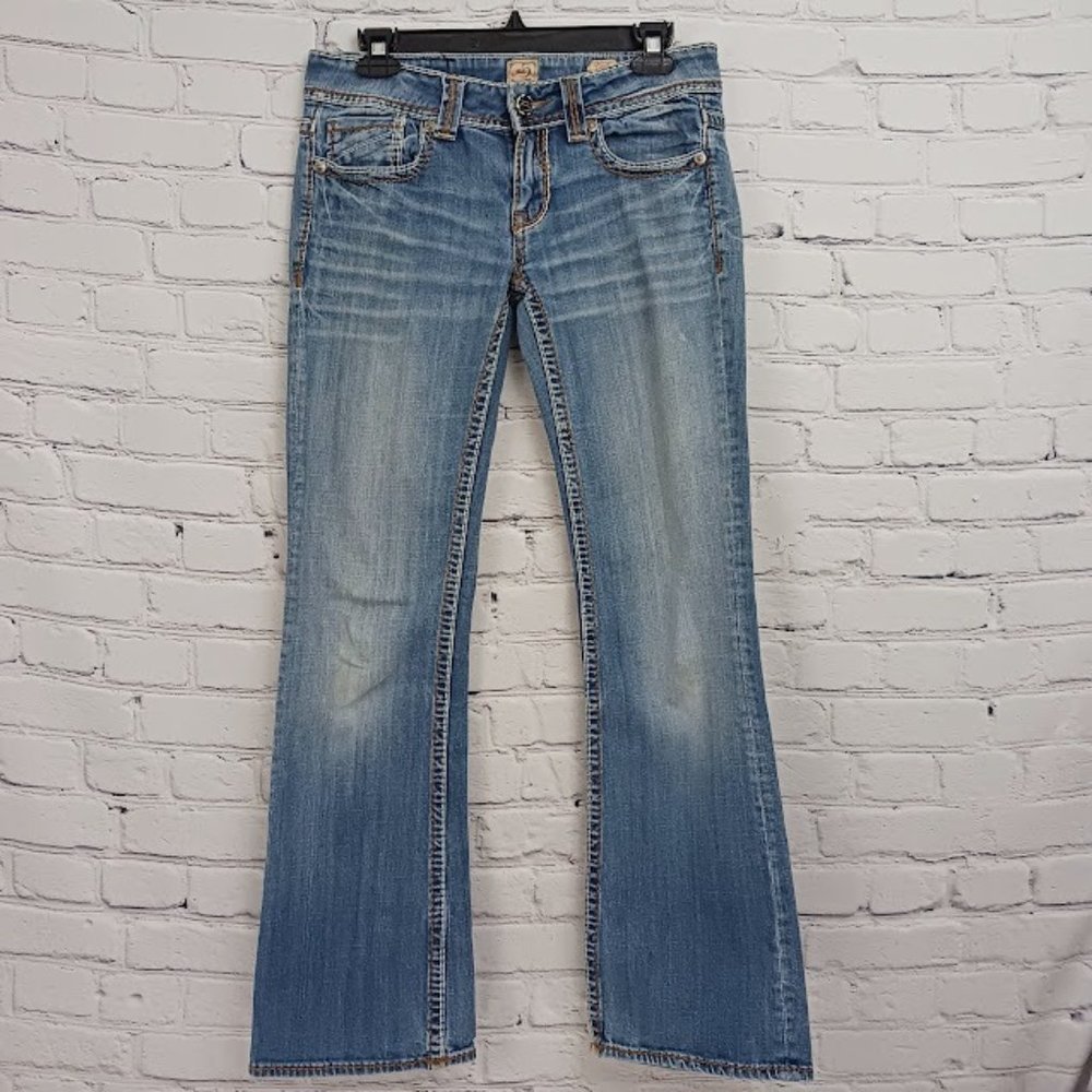 Studio 5 Thick Stitch Bootcut Denim Blue Jeans Women's Size 28x32
